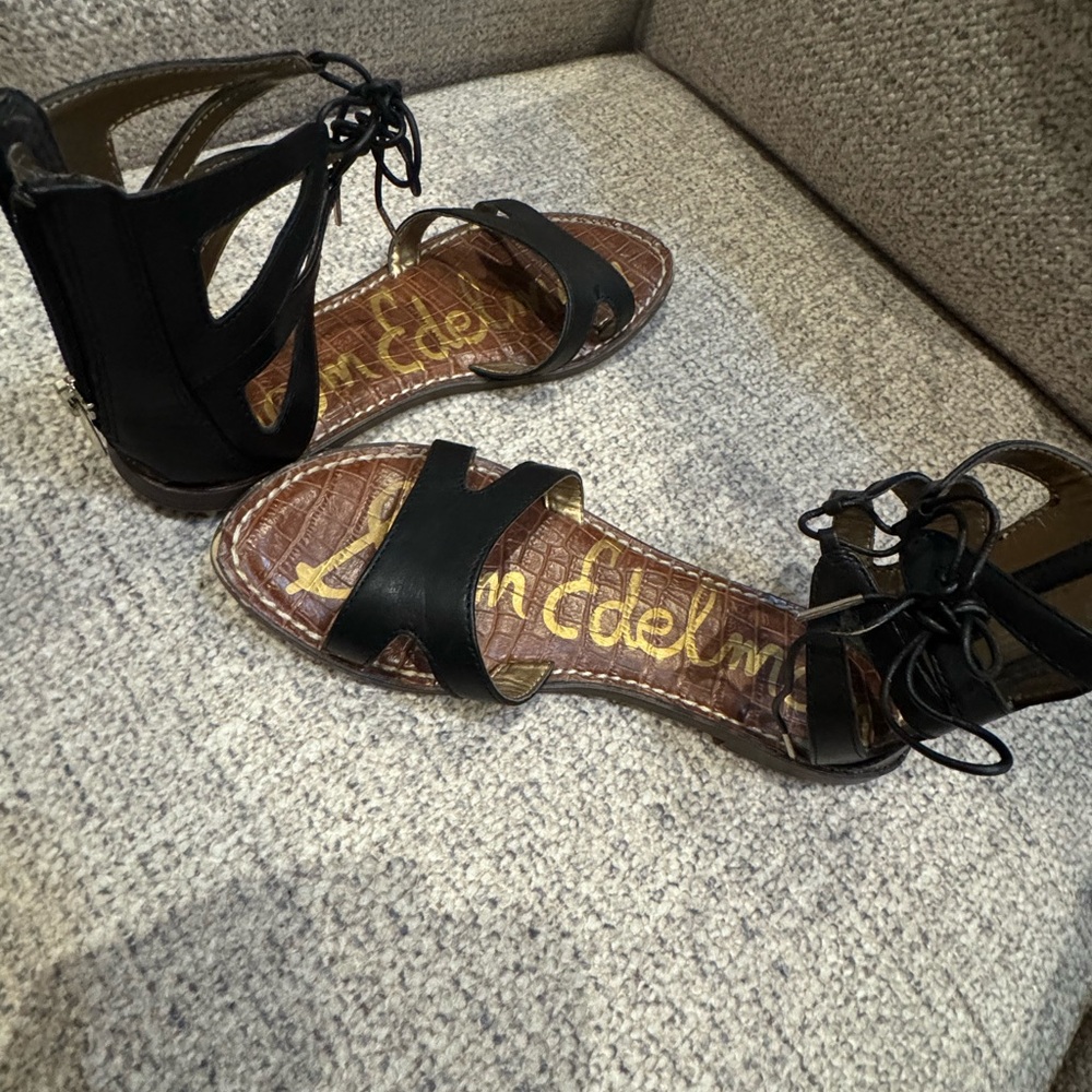 Sam Edelman Black Gladiator Sandals
